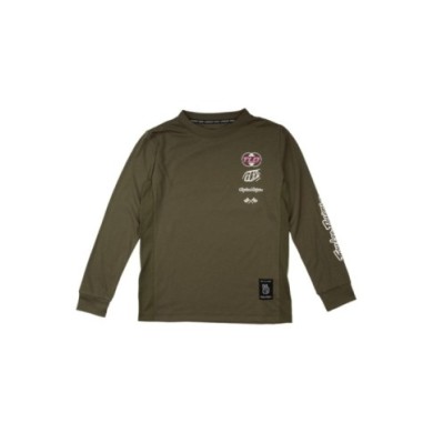 Troy Lee Designs Youth Skyline Ride Long Sleeve Tee - Worldwide marron