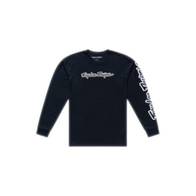 Troy Lee Designs Langarm-T-Shirt – Signature schwarz