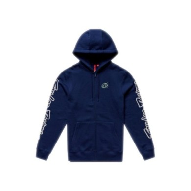 Troy Lee Designs Felpa con cappuccio e zip - Distintivo blu scuro-verde