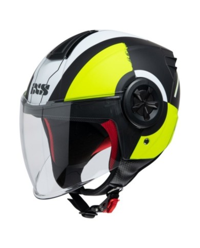 casco iXS Jet iXS 851 2.0 nero opaco-giallo fluorescente