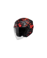 casco iXS Jet iXS99 2.0 nero opaco-rosso