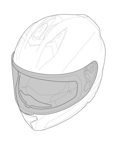 casco con visiera iXS Rapid 2.0 FF trasparente PLR