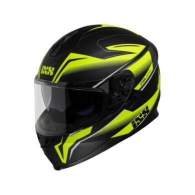 casco integrale iXS iXS1100 2.3 nero opaco giallo neon