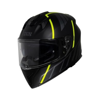 casco integrale iXS iXS217 2.0 nero opaco-giallo fluorescente