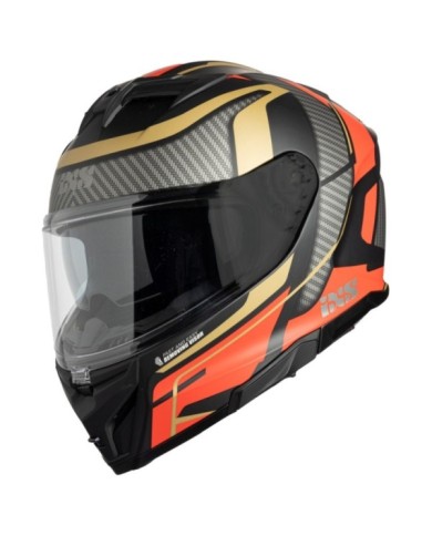 casco integrale iXS iXS912 SV 2.0 Blade nero opaco-rosso