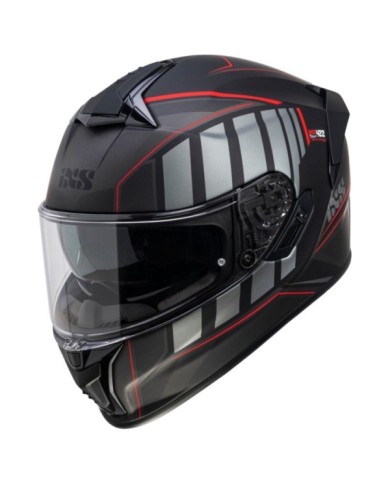 iXS iXS422 FG 2.1 casco integrale opaco nero-rosso