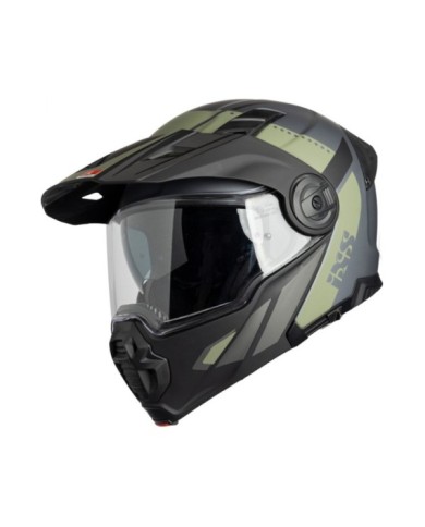iXS Casque Ouvrable Venture 1.0 noir-anthracite-olive mat
