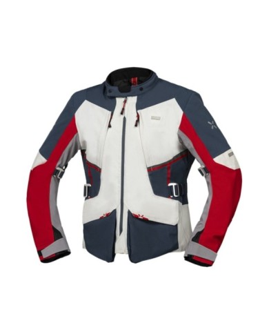 iXS Tourster-STX 1.0 Laminatjacke hellgrau-blau-rot