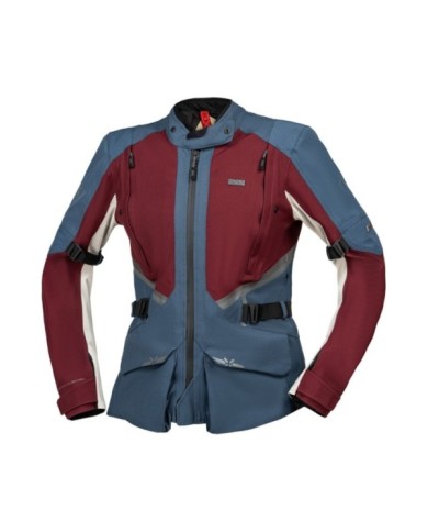iXS Damen Tourster-STX 1.0 Laminatjacke weinrot-blau-cool grau