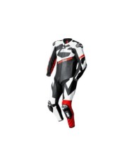 iXS Ace 1.0 tuta intera in pelle nero-bianco-rosso
