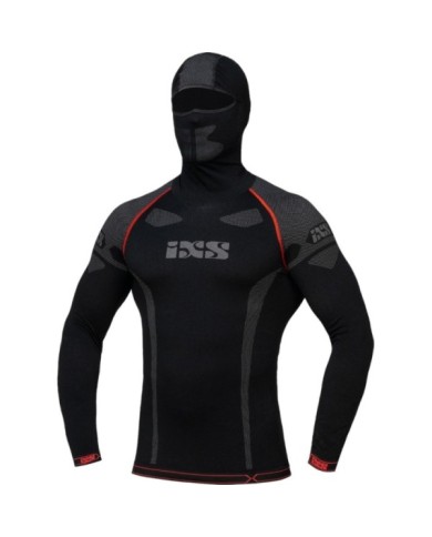 iXS Underwear 365 Felpa con cappuccio nero-grigio XL