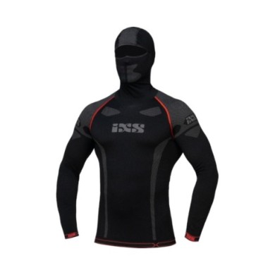 iXS Underwear Chemise à capuche 365 noir-gris XL