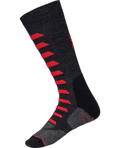 iXS Socken Merino 365 grau-rot 45