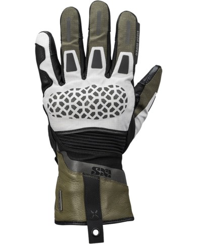 guanti iXS Venture-STX 1.0 laminati grigio chiaro-oliva-nero