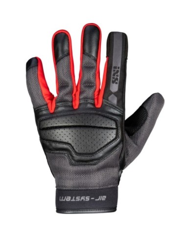 iXS Classic Handschu Evo-Air schwarz-dunkelgrau-rot