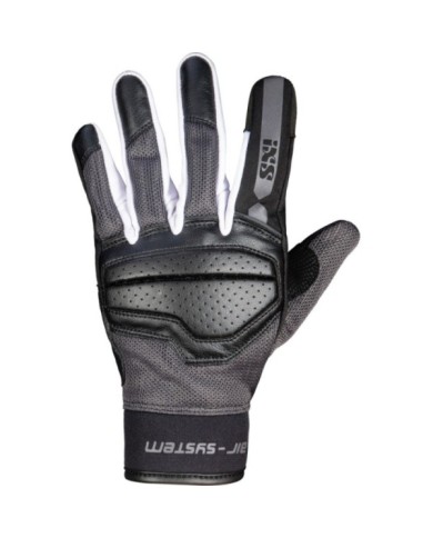 iXS Classic Dames Gant Evo-Air noir-gris foncé-blanc
