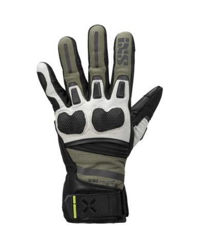 iXS Tour Handschuh Montevideo-Short-ST schwarz-oliv-hellgrau