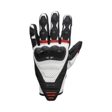 iXS Rapid 1.0 gants en cuir noir-blanc-rouge