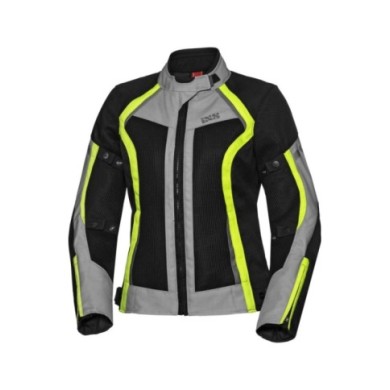 iXS Sport Femme Veste Andorra-Air noir-gris-jaune