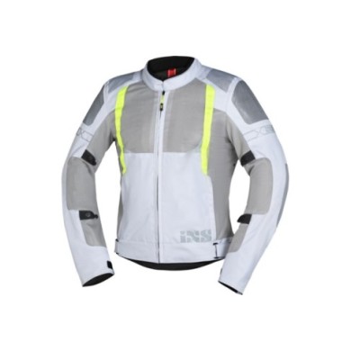 iXS Sport Veste Trigonis-Air gris clair-gris-neon jaune