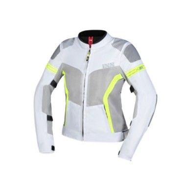 iXS Sport Dames Veste Trigonis-Air gris clair-gris-neon jaune