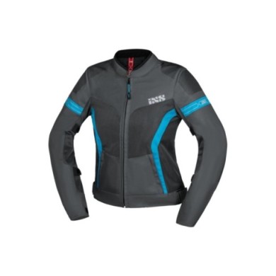 iXS Sport Dames Veste Trigonis-Air gris foncé-gris-turquoise