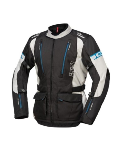 iXS Tour Jacke Lorin-ST schwarz-hellgrau-blau
