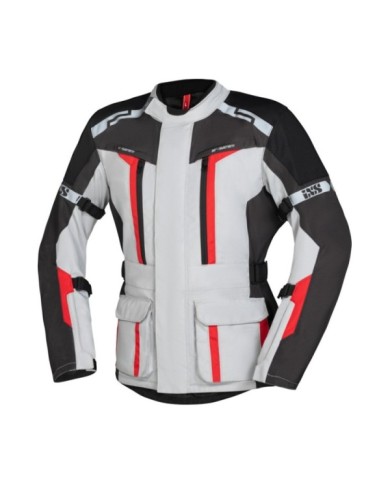 giacca iXS Tour Evans-ST 2.0 grigio chiaro-grigio-rosso