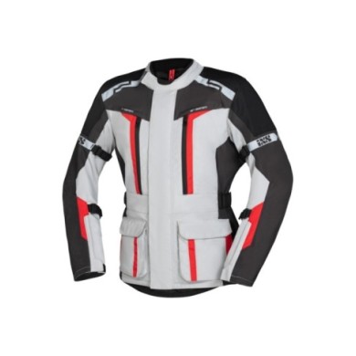 giacca iXS Tour Evans-ST 2.0 grigio chiaro-grigio-rosso