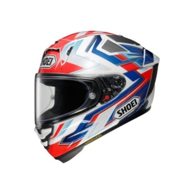 SHOEI Integralhelm X-Spirit Pro Escalate TC-10 weiss-blau-rot