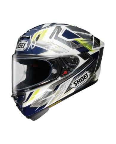 SHOEI Integralhelm X-Spirit Pro Escalate TC-2 weiss-blau-gelb