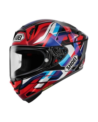 SHOEI Integralhelm X-Spirit Pro Valion TC-10, rot-blau-weiss