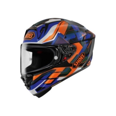 SHOEI Integralhelm X-Spirit Pro Valion TC-8, blau-orange-weiss