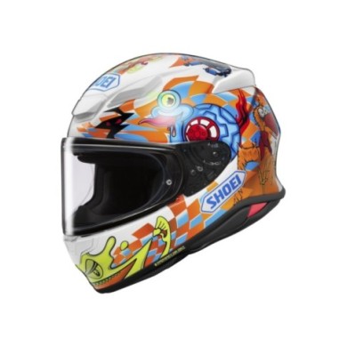 SHOEI Casco integrale NXR2 Yago TC-2, bianco-arancione-azzurro