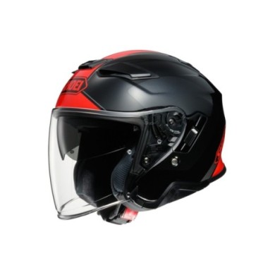 SHOEI Casco jet J-Cruise II Adagio TC-1, nero-rosso-argento
