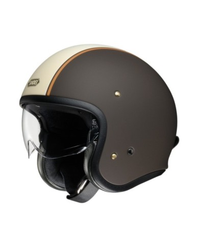 SHOEI Casco Jet J-O Carburettor TC-10 TC-10, opaco-marrone-beige