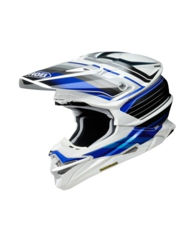 SHOEI Motocrosshelm VFX-WR Pinnacle TC-2, weiss-blau-schwarz
