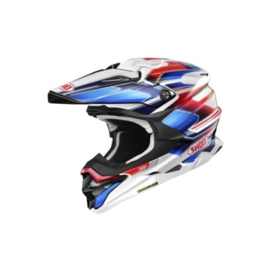SHOEI Motocrosshelm VFX-WR 06 Sparkle TC-10, weiss-blau-rot