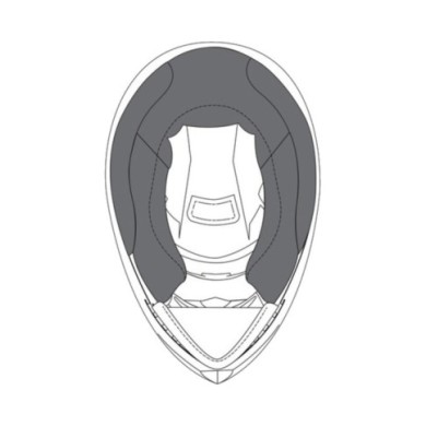 AGV Wangenpolster 50 mm grau-schwarz K7