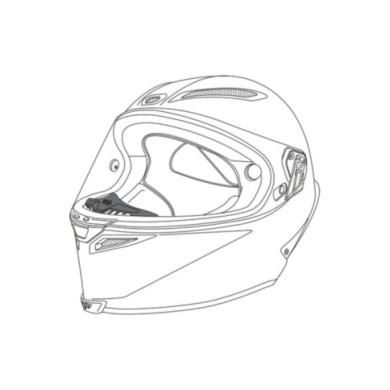 AGV Déflecteur de respiration neutre - Pista GP RR Pista GP R Co