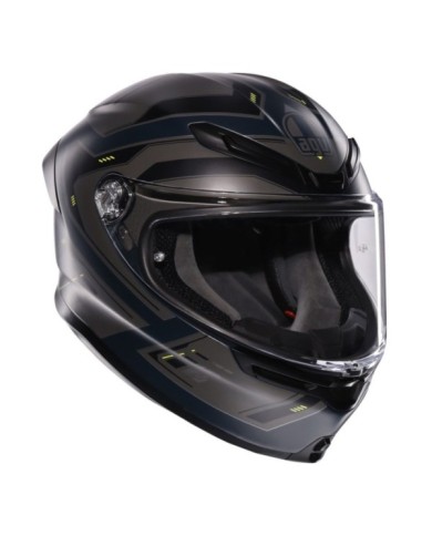 AGV Casque intégral K6 S Enhance mat gris-fluo jaune