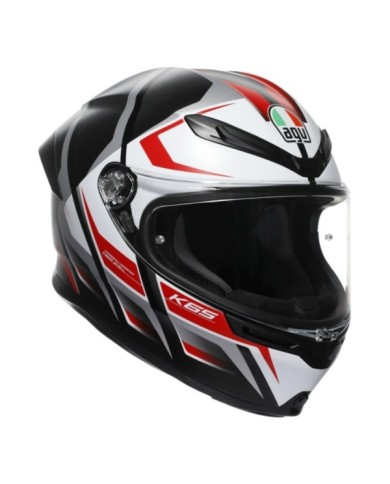 AGV Casque intégral K6 S Karve mat noir-blanc-rouge