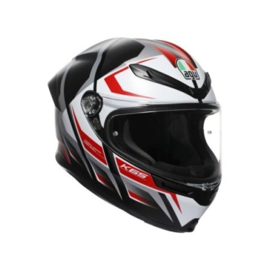AGV Integralhelm K6 S Karve matt schwarz-weiss-rot