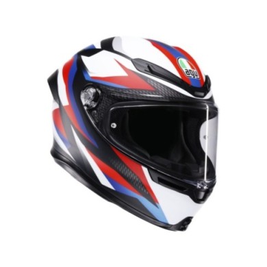 AGV Casco integrale K6 S Timewarp nero opaco rosso blu