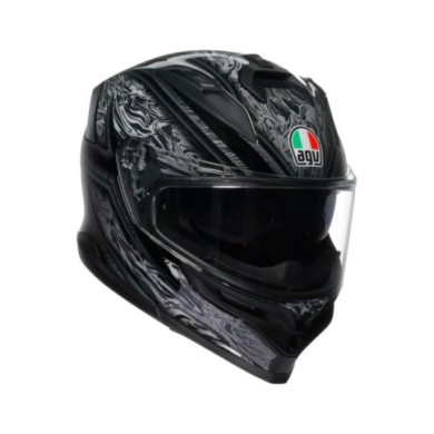 AGV Integralhelm K7 Damascus schwarz-silber