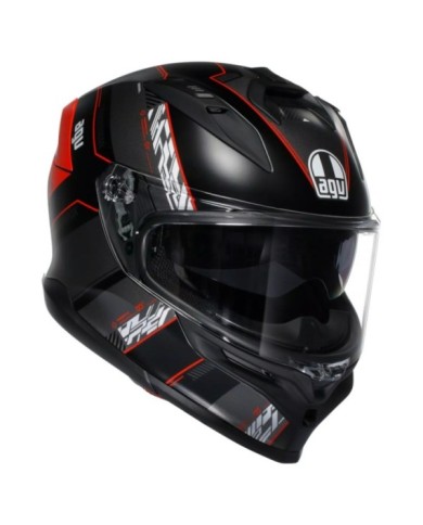 AGV Casque intégral K7 Kyber noir-rouge