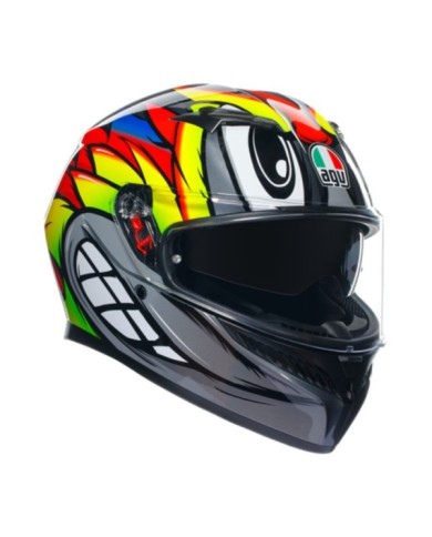 AGV Casque intégral K3 Multi Birdy 2.0 gris-jaune-rouge