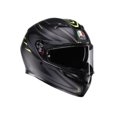 AGV Casque intégral K3 Syth noir mat gris jaune