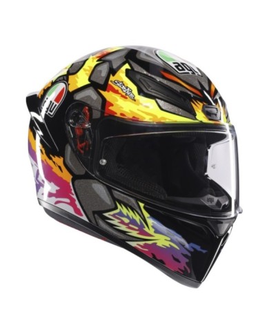 AGV Integralhelm K1 S Bezzecchi 2023 schwarz-gelb-rot