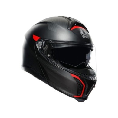 AGV Casque modulable Tourmodular Multi Frequency rouge